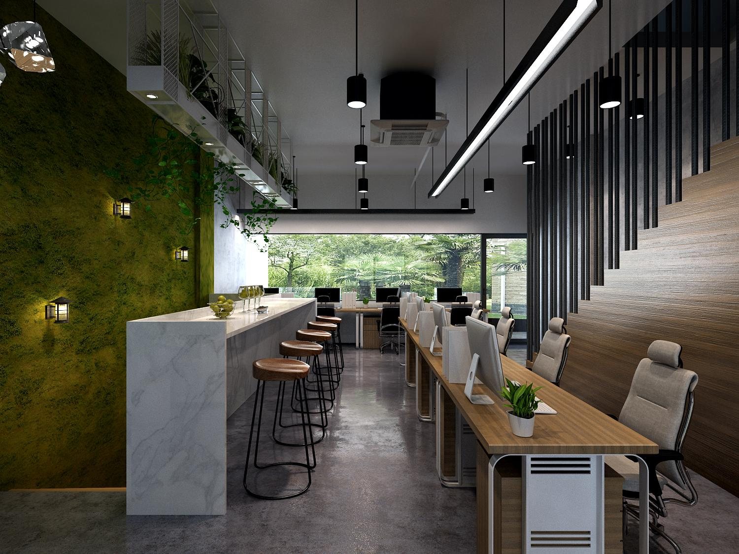 Modern office environment for design and project coordination