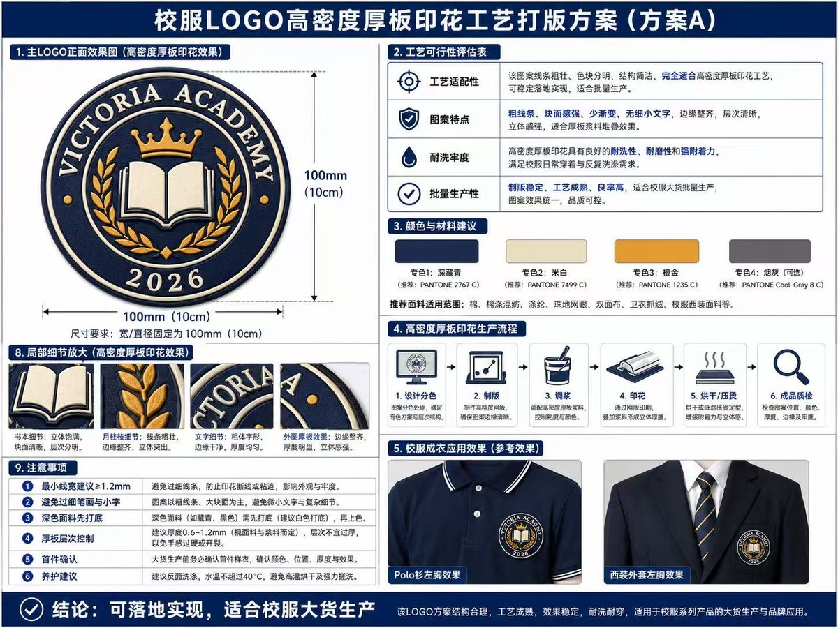 High-density thick plate printing logo development sheet