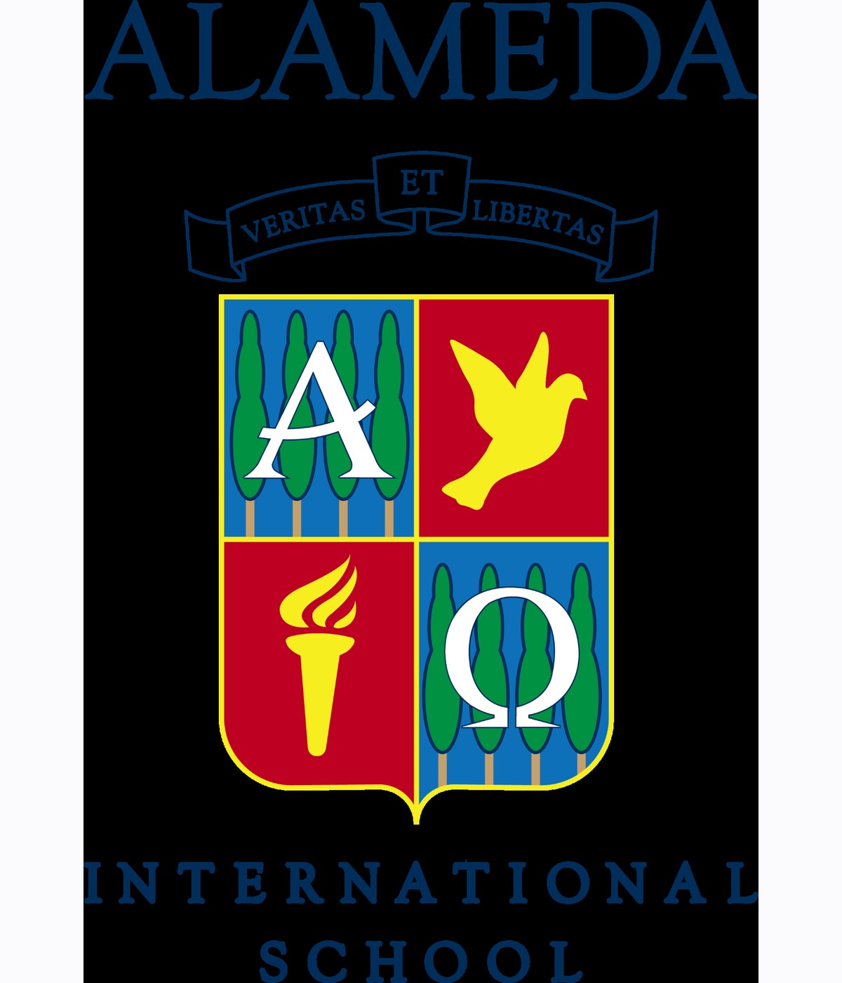 Alameda International School crest reference